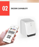 QR Barcode Scanner Handsfree Wired 2D/1D Automatic Barcode Reader for Mobile Payment Box Scanning Reader Box Barcode Scanner for Retail Store / Supermarket / Bookstore