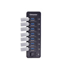 OImaster 7-Port USB 3.0 HUB Portable HUB HUB with Power Switch