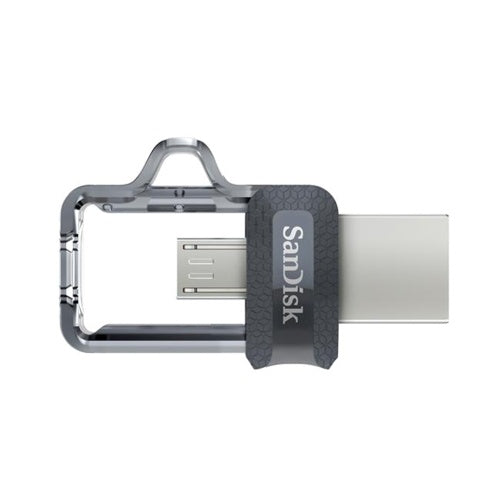 محرك أقراص فلاش SanDisk OTG USB مزدوج الاستخدام بسعة 128 جيجابايت USB وسرعة عالية 150 ميجابايت/ثانية