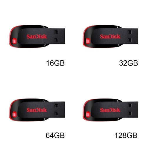 SanDisk CZ50 USB Flash Drive Cruzer Blade Pen Drives PenDrive Encryption Mini Memory Stick 8GB 16GB 32GB 64GB 128GB USB 2.0