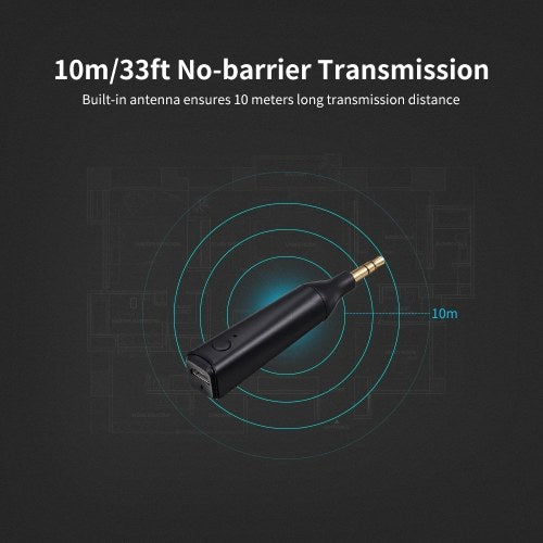 جهاز استقبال BT لاسلكي صغير 5.0 جهاز استقبال للموسيقى 3.5 مللي متر AUX مقبس الصوت ستيريو الموسيقى محول للسيارة/المنزل/مكبر الصوت