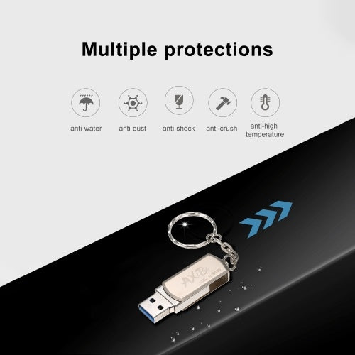 USB Flash Drive USB3.0 Mini Portable U Disk 128GB Pendrives Car Pen Drive Silver for PC Laptop