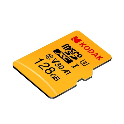 بطاقة Kodak Micro SD سعة 128 جيجابايت وبطاقة TF U3 A1 V30 بطاقة ذاكرة بسرعة قراءة 100 برميل/الثانية وتسجيل فيديو 4K