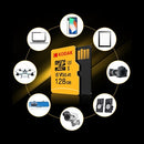 بطاقة Kodak Micro SD سعة 128 جيجابايت وبطاقة TF U3 A1 V30 بطاقة ذاكرة بسرعة قراءة 100 برميل/الثانية وتسجيل فيديو 4K