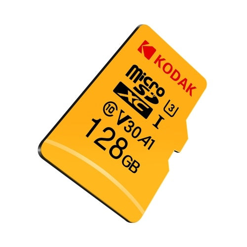 بطاقة Kodak Micro SD سعة 128 جيجابايت وبطاقة TF U3 A1 V30 بطاقة ذاكرة بسرعة قراءة 100 برميل/الثانية وتسجيل فيديو 4K