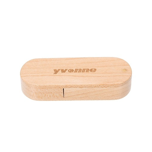 yvonne Wooden USB Flash Drive Rotatable Pen Drive 16G Memory Stick Pendrives Gift