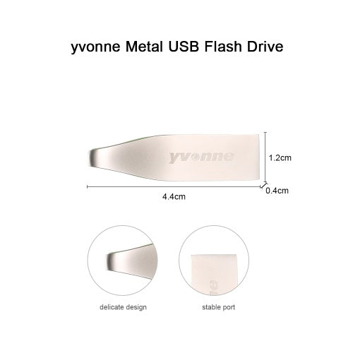 yvonne Metal USB Flash Drive Pen Drive 16G Memory Stick Pendrives Gift