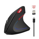 HXSJ Wireless Mouse Vertical Mice Ergonomic Rechargeable 3 DPI optional Adjustable 2400 DPI Mouse with USB charging Cable for Mac Laptop PC Computer