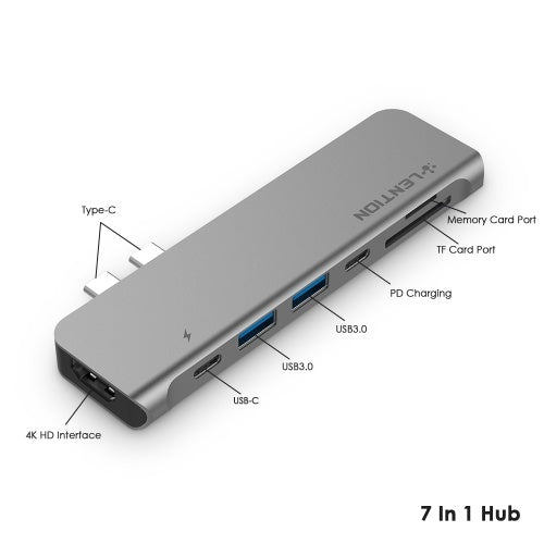 LENTION CB-TP-CS64THCR 7 In 1 Hub