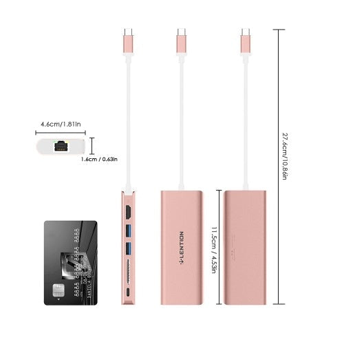 LENTION CB-TP-C68 6 In 1 Hub Multi-port Adapter