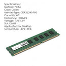 MBDDR3091600 DDR3 4G RAM 1600MHz 240PIN 1.2V DIMM Desktop Memory