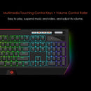 Ajazz AK525 Mechanical Keyboard RGB Light USB Wired Gaming Backlit Keyboard with Phone Holder Multimedia Roller Programmable 114 Keys Gamer Black SwitchKeyboard for Laptop PC Desktop Computer