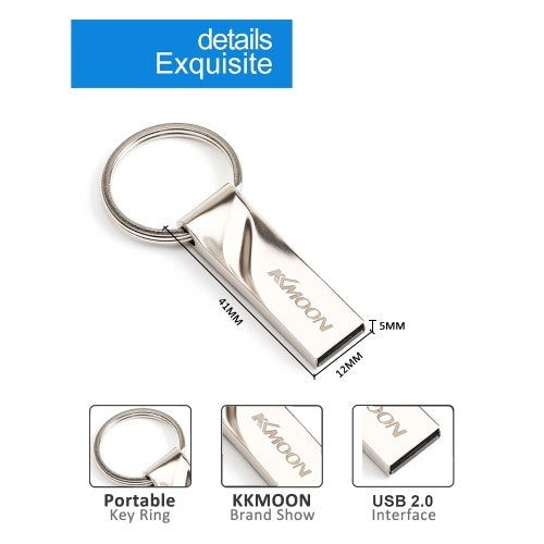 محرك أقراص فلاش USB من سبائك الزنك KKMOON CW10292 بسعة 32 جيجابايت