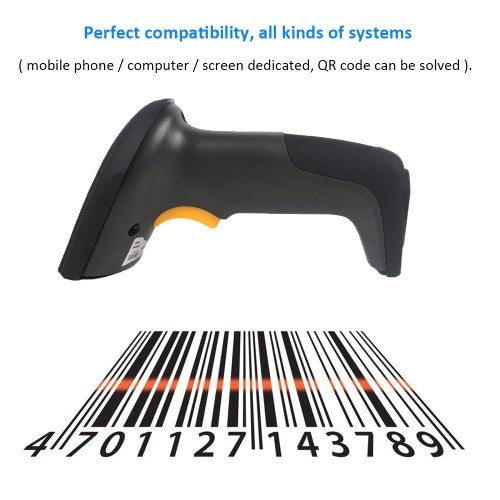 JR650 Wired Barcode Scanner Handheld Wechat Scanner Reader