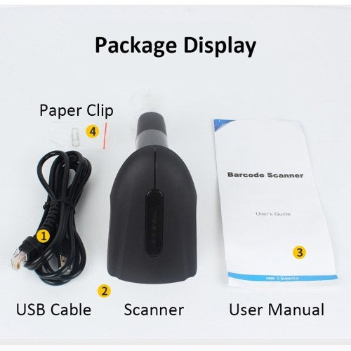 JR650 Wired Barcode Scanner Handheld Wechat Scanner Reader