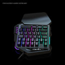 HXSJ  V100 35 Key Single Hand Membrane Mini 35 Keys Gaming Keyboard with USB Wired for PUBG LOL CS Gamer