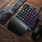 HXSJ  V100 35 Key Single Hand Membrane Mini 35 Keys Gaming Keyboard with USB Wired for PUBG LOL CS Gamer