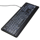 USB Interface Large Print Tri-Color Backlit Wired Keyboard