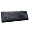 USB Interface Large Print Tri-Color Backlit Wired Keyboard