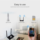 4G Wireless Wifi Router LTE 300Mbps Mobile MiFi Portable Hotspot with SIM Card Slot EU Plug(Black)