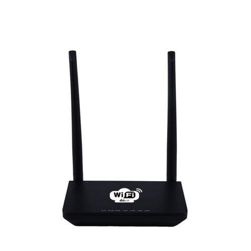 4G Wireless Wifi Router LTE 300Mbps Mobile MiFi Portable Hotspot with SIM Card Slot EU Plug(Black)