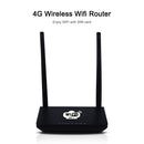 4G Wireless Wifi Router LTE 300Mbps Mobile MiFi Portable Hotspot with SIM Card Slot EU Plug(Black)