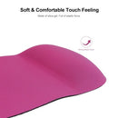 Silicone Mouse Pad Soft Gel Mouse Mat with Wrist Rest Support Comfort Mousepad for PC Laptop(Rose Red)