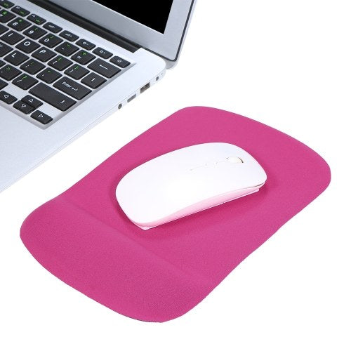 Silicone Mouse Pad Soft Gel Mouse Mat with Wrist Rest Support Comfort Mousepad for PC Laptop(Rose Red)