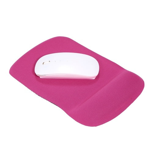 Silicone Mouse Pad Soft Gel Mouse Mat with Wrist Rest Support Comfort Mousepad for PC Laptop(Rose Red)