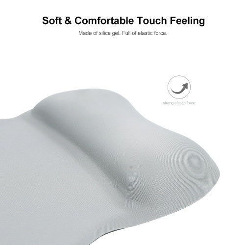 Silicone Mouse Pad Soft Gel Mouse Mat with Wrist Rest Support Comfort Mousepad for PC Laptop(Grey)