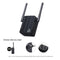 WiFi Repeater Wireless 300Mbps Router AP Mode WiFi Extender 2.4G Wireless Repeater (Black)