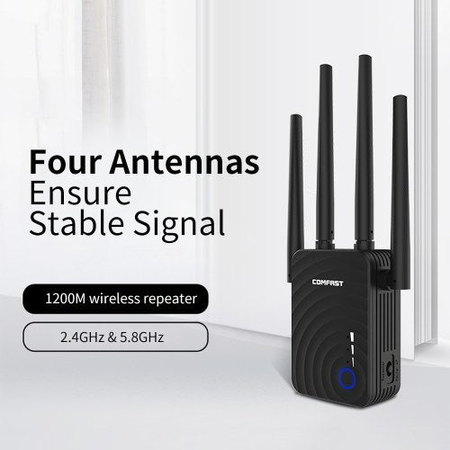 COMFAST WiFi Repeater Wireless Dual-band 1200Mbps Router AP Mode WiFi Extender 2.4G&5.8G Wireless Repeater