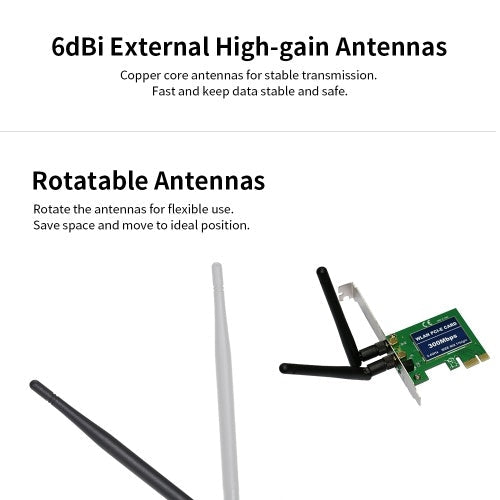 PCI-Express WiFi Adapter Wireless 300Mbps 2.4G Wireless Network Adapter PCIe Wi-Fi Cards Wi-Fi Adapters