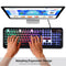 Rainbow LED Backlit Gaming Keyboard Illuminated Keyboard Ergonomic Design Office Work Keyboard for PC Laptop