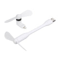 Mini USB Fan + Type-C Phone Fan Portable Cooling Fan Flexible Cooler for Type C Devices Laptop(White)