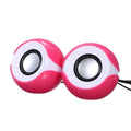 Music Speaker Desktop Speaker Mini Music Speaker with 3.5mm Jack for Laptop/MP3/Smartphones (Pink)