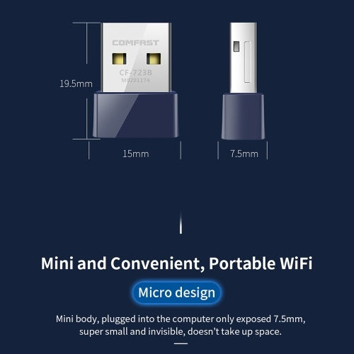 كومفاست BT4.0 محول لاسلكي USB واي فاي بطاقة 150 ميجابت في الثانية بطاقة شبكة استقبال الارسال