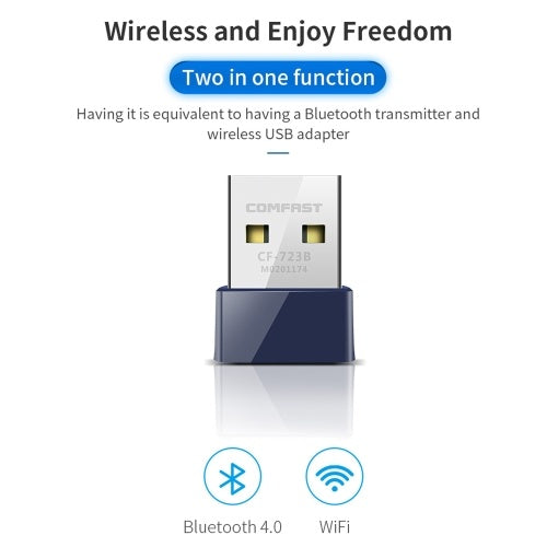 COMFAST BT4.0 Wireless Adapter USB WiFi Card 150Mbps Transmitter Receiver Network Card