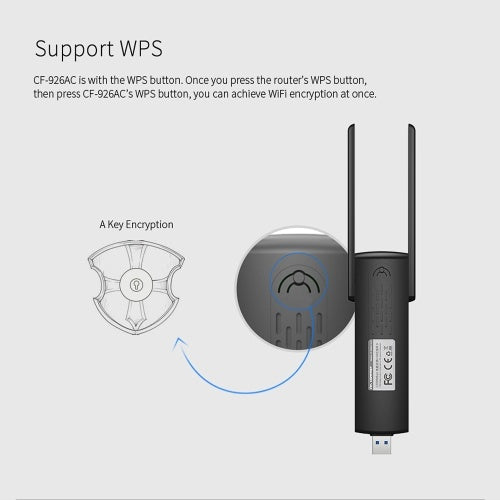 COMFSAT Wireless Network Card 1200Mbps Dual Band Wireless Adapter 2.4G 5G WiFi Router USB Adapter Card for Computer