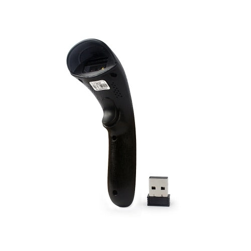 2.4G Wireless Scanner Barcode Scanning Mode 1400mAh Battery QR Code 1D&2D Code Reader for Supermarkets/Stores (Black)