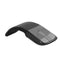 2.4G Wireless Mouse with USB Arc Mouse with Touch Function Folding Optical Mice with USB Receiver Bending Mouse for PC Laptop(Black)