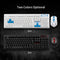 2.4G Wireless Keyboard and Optical Mouse Combo Suspended Keycap Adjustable Holder 3D Mouse for Office Work Game(Black)