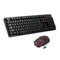 2.4G Wireless Keyboard and Optical Mouse Combo Suspended Keycap Adjustable Holder 3D Mouse for Office Work Game(Black)