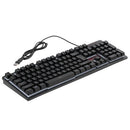 USB Wired Gaming Keyboard and Mouse Combo Waterproof 3 Color Backlit 2000DPI for Home Office