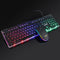 HXSJ V300 USB Wired Gaming Keyboard Backlight Steampunk Keys + Wired Gaming Mouse Anti-Slip 1600DPI with Backlight Keyboard and Mouse Combo