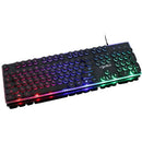 HXSJ V300 USB Wired Gaming Keyboard Backlight Steampunk Keys + Wired Gaming Mouse Anti-Slip 1600DPI with Backlight Keyboard and Mouse Combo