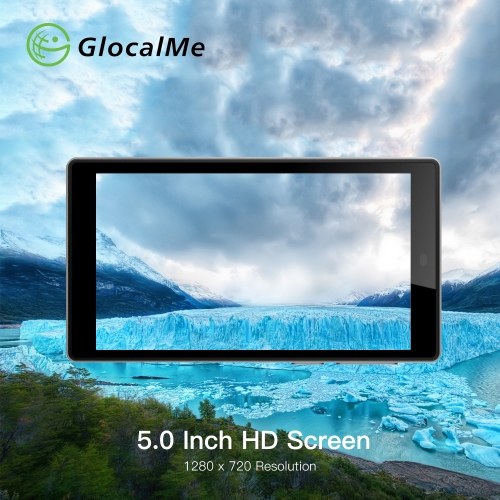 GlocalMe G4 4G WiFi Router HD Screen شبكة سريعة للهاتف المحمول WiFi Hotspot بنك طاقة للتجوال مجانًا مع فتحة لبطاقة Sim (أسود)