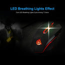 MAGIC-REFINER MG5 USB Wired Gaming Mouse Game Mice LED Breathing Light 2000DPI Adjustable for PC Laptop(Black)