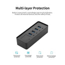 OImaster 4 منافذ USB3.0 Hub 5Gbps محور عالي السرعة شحن سريع يدعم Windows/XP/Linux/Mac/Mix