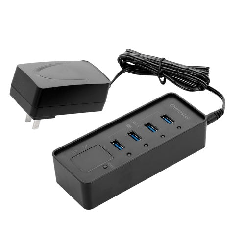 OImaster 4 منافذ USB3.0 Hub 5Gbps محور عالي السرعة شحن سريع يدعم Windows/XP/Linux/Mac/Mix